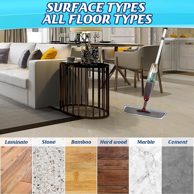 60 Pack Microfiber Mop Pads Machine Washable Flat Mop Head Replace | Reusable for Hardwood Floors and Hard Surfaces, Deep Scrubbing Design, Household Cleaning Replacement, Flat Head Compatible