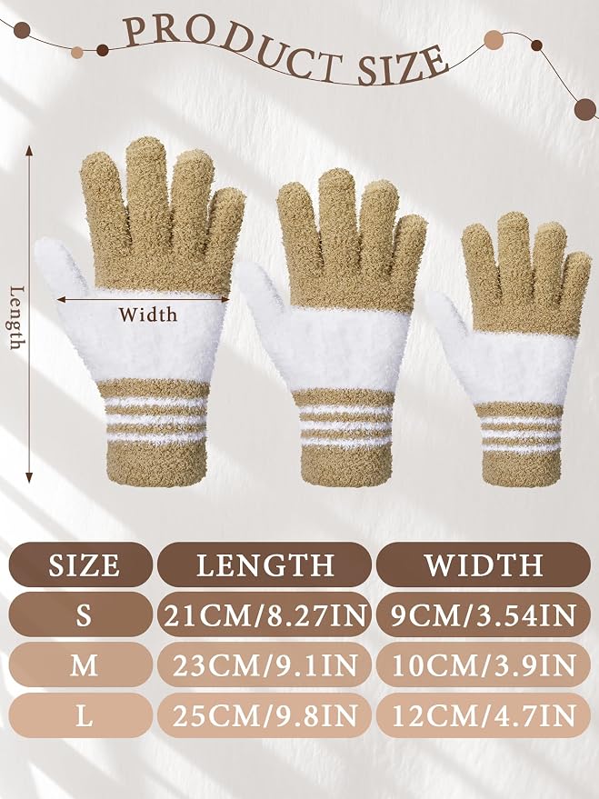 Patelai 3 Pairs Microfiber Dusting Gloves for Plants Leaf, Medium | Dark Blue, Gray, Khaki, White,Plant Cleaning Gloves, Reusable Washable Gloves,House Furniture Blinds Dusting