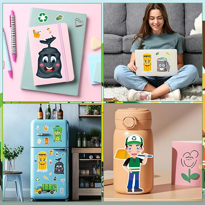 24 Sheets Garbage Truck Make a Face Sticker, Make Your Own Trash Truck Stickers Garbage Mix and Match Sticker for Home School Classroom Crafts Activities Reward Birthday Party Favors