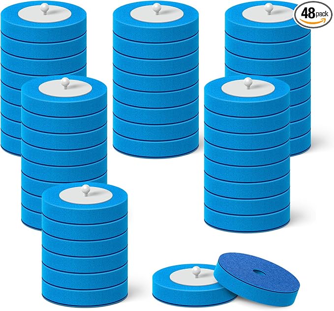 48 Count Disposable Toilet Brush Heads, Toilet Bowl Wand Refills for Toilet and Bathroom Cleaning, Not Suitable for Electric Toilet Brushes