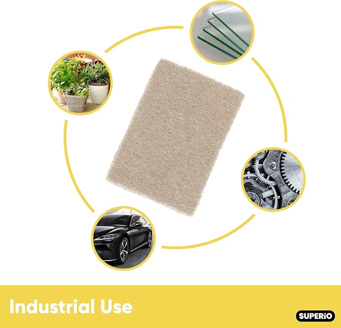 Natural Scouring Pad Non-Scratch Sisal Plant Based Scrubber Cleaning Scrub Pads, Eco-Friendly Reusable Kitchen Scrubbing Pad Pack of 27, by Superio