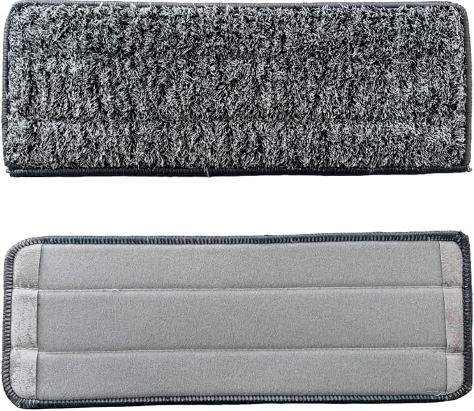 6 Pack Flat Mop Pads, 13" X 4.9" Flat Mop Microfiber Mop Head/Refill/Pad, Washable Squeeze Cleaning Mop Pads Replacement Heads - Grey | Reusable Cleaning Pads for Efficient Everyday Floor Cleaning