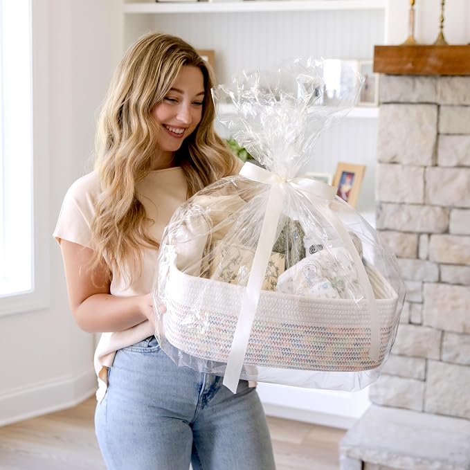 Woven Rope Baskets for Organizing, 3 Pack, 15.5 x 11 x 5.5" Storage Bins | Storage baskets and organizer bins for shelves, pantry, closet storage, toy organizer, bathroom storage, nursery, towels