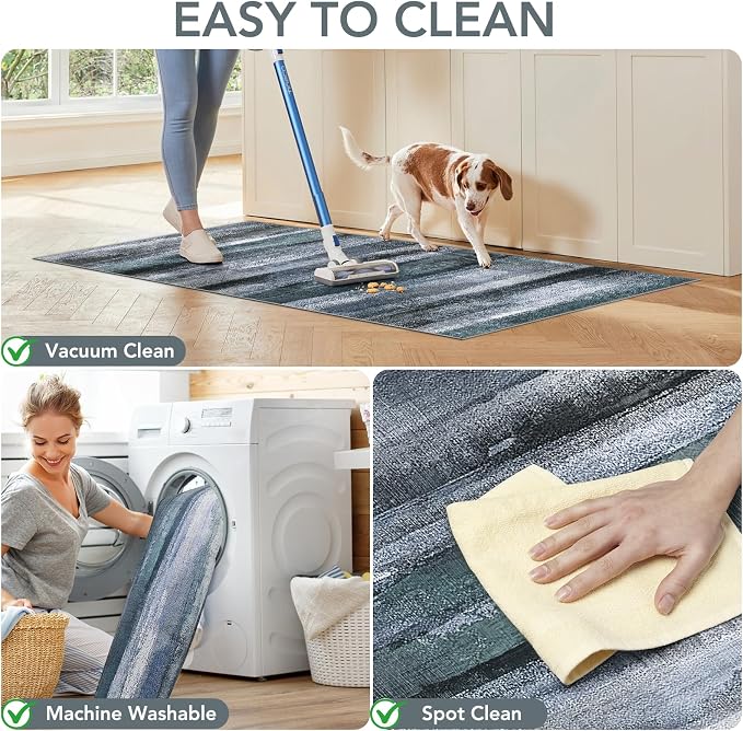 Office Chair Mat for Hardwood Floor&Tile Floor,36"X 48"-Abstract Dark Grey | Heavy Duty Desk Chair Mat for Hard Floors,Under Desk Rug for Rolling Computer Chair,Anti Slip,Low Pile Carpet Floor
