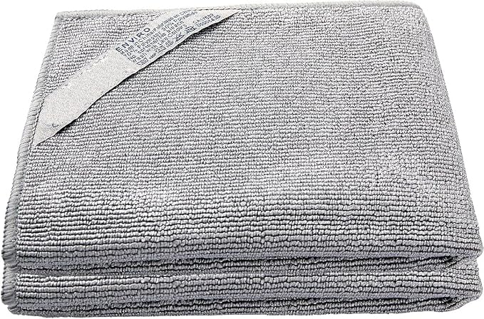 Longmann 2 x NΘrwex Enviro Cloth, Glass Cloth, Cleaning Cloth, Streaks Schatches Free (Grey 2 Pack)
