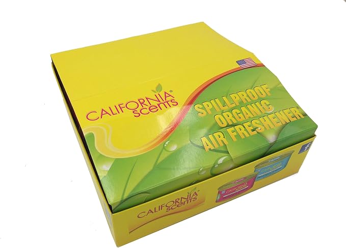 California Scents Spillproof Organic Air Freshener, Golden State Delight, 1.5 Ounce Canister (Pack of 18)