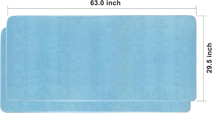 JOYMOOP Microfiber Towels for Cars, 2 Pack 63" x 29.5" Car Drying Towel, Blue Reusable Car Towel, Quick Drying Car Microfiber Cleaning Cloth for RVs, SUVs, Trucks