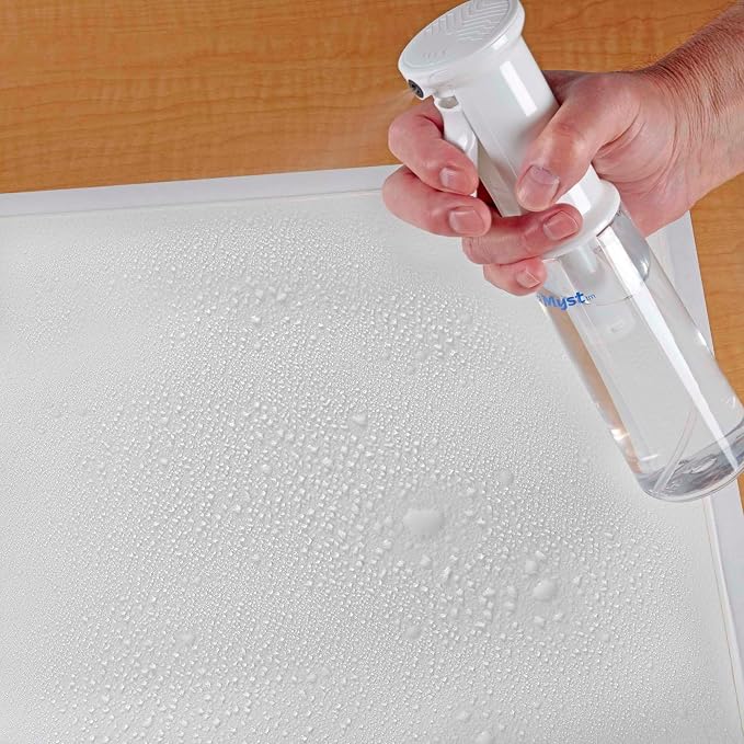 Creative Mark AquaMyst 300 ml Continuous Mist Spray Bottle - Ergonomic Plant Mister - Water Mister Spray Bottle w/Pre-Compression Technology, Drip-Free 0.3 mm Nozzle, Clear 10.14 oz Bottle