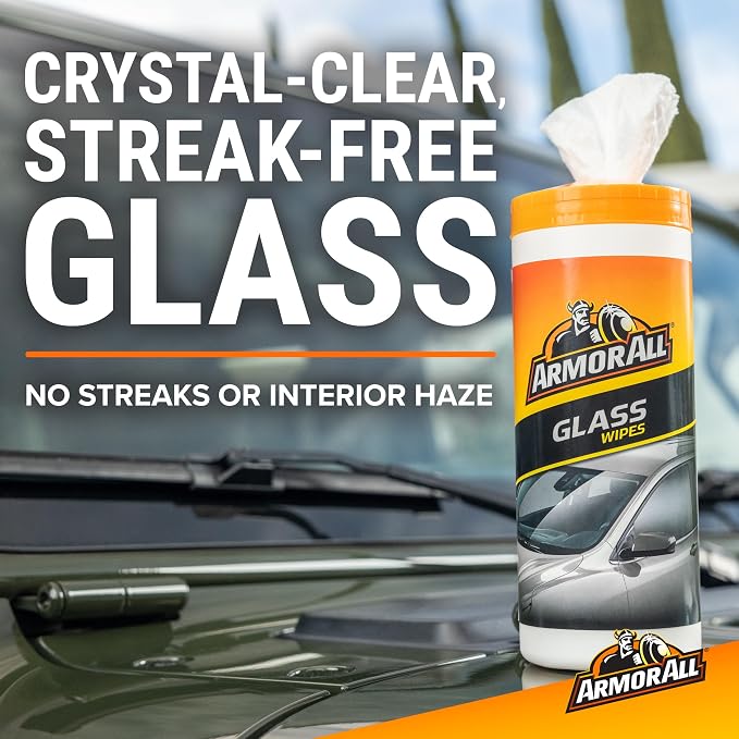 Armor All Protectant, Glass and Cleaning Wipes, Wipes for Car Interior and Car Exterior, 30 Count Each (Pack of 3) | Car cleaning wipes, glass wipes for screens, windows and mirrors, protectant for vinyl and plastic, 30 count each