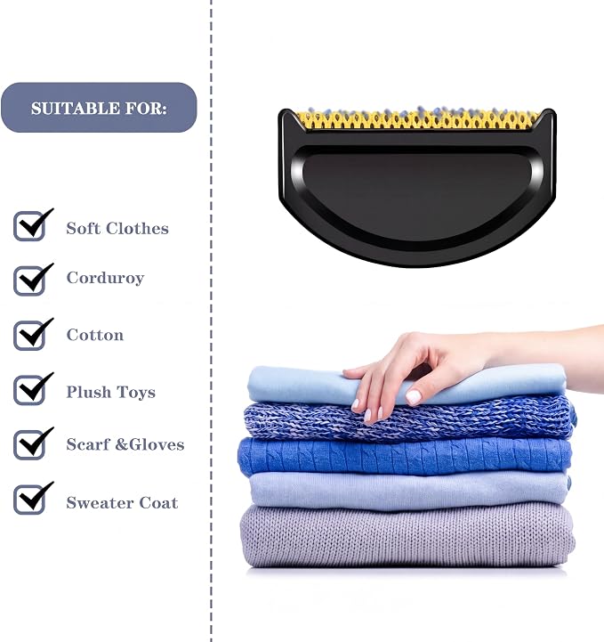Boao 4 Pieces Sweater Combs to Remove Pilling Sweater Defuzzer | Multi-fabric Shaver and Wool Comb Cleaning Tools Knitwear Pilling Remover Pills, Fuzz from Clothes, Black