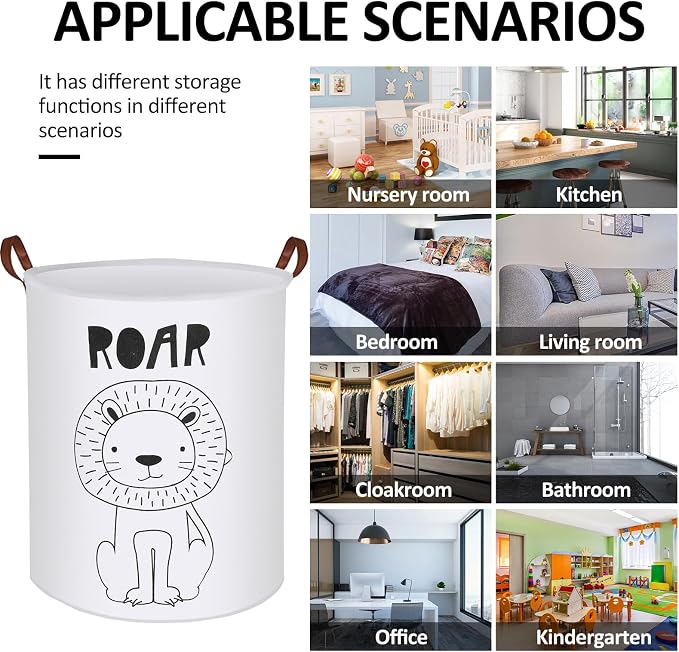 Collapsible Laundry Basket in Bedroom Waterproof Laundry Hamper in Bathroom Large Laundry Bag in College Dormitory Cloakroom Livingroom Nursery Organizer Toy Bin