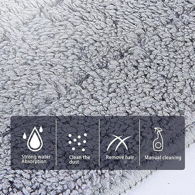 Washable Microfiber Pads 32" Replacement 6 Pack Fit for Most Flat Mop Frame | Commercial Reusable Refill,Machine Washable,Dry Wet Mops.Hardwood Floors,Dust Cleaning&Scrubbing