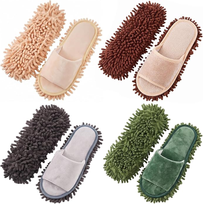 Jecery 4 Pair Microfiber Mop Slipper