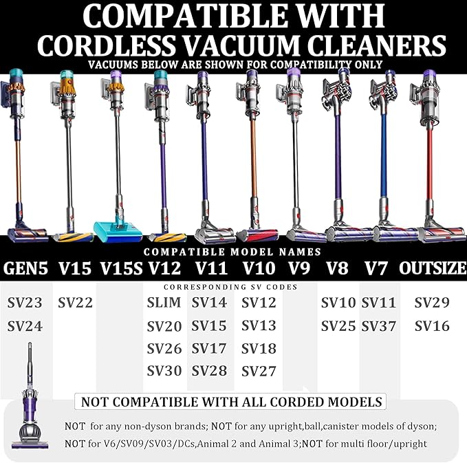 Fullclean Flexible Extension Hose for Dyson Cordless Vacuum Cleaner | Compatible with V15 V15s Gen5 V12 V11 V10 V9 V8 V7 Detect Outsize Slim Accessories Tool Replacement Parts Attachment