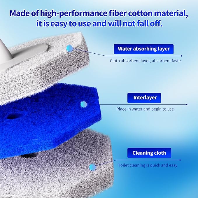 Disposable Toilet Bowl Brush with 36 Count Refills, Toilet Cleaning Stick,Toilet Bowl Cleaner Holder and Set, Toilet Cleaning System Starter Kit