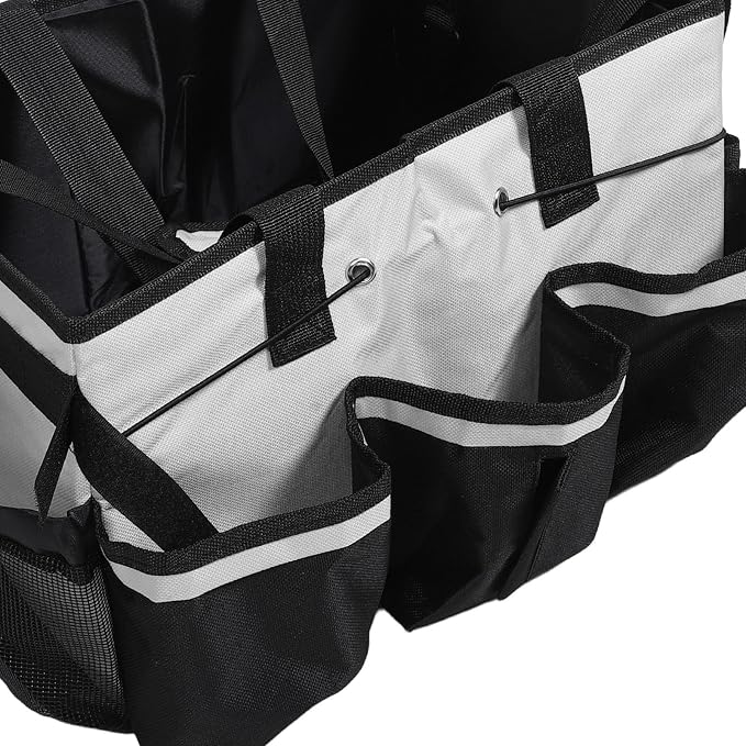 Portable Household Cleaning Tote Bag with Handle and Shoulder Strap, Oxford Cloth Material, Detachable Divider Organizer, Large Capacity and Water Resistant for Hotels and Homes