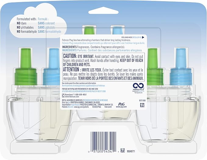 Febreze Plug Air Freshener Oil Refill, Gain