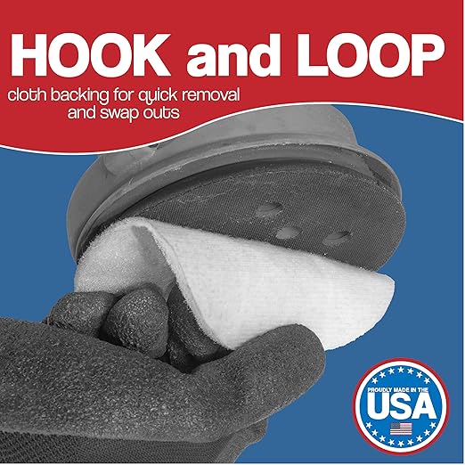 5 Inch Non Scratch Pad Hook & Loop Non Woven Discs White