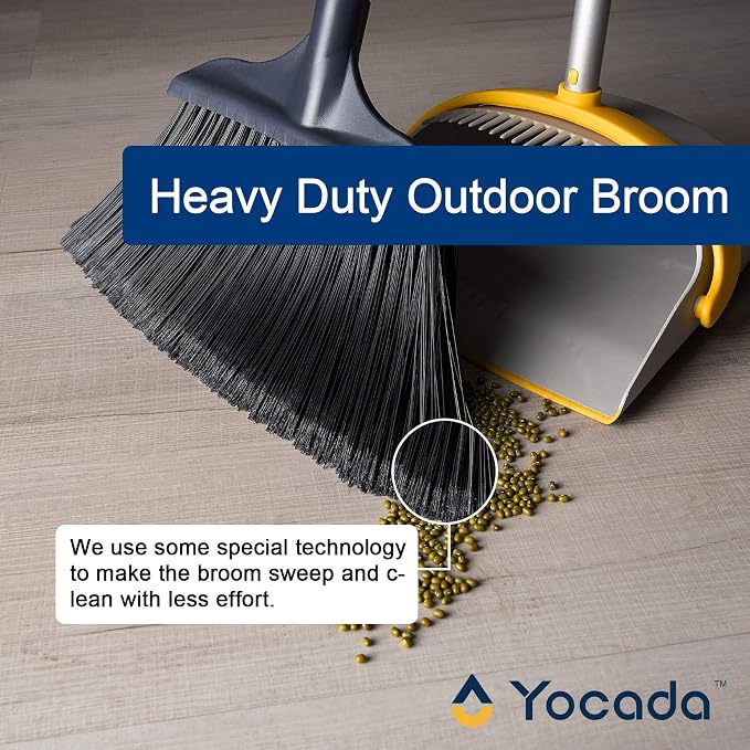 Yocada Commercial Broom Outdoor Indoor Commercial 3 PCS 54Inch (Pack of 3)