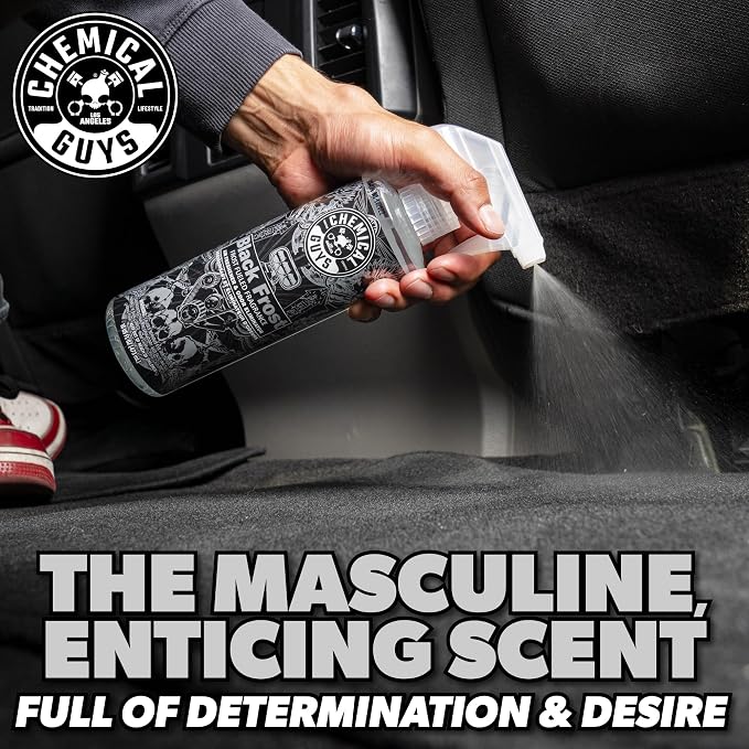 Chemical Guys, Black Frost Air Freshener & Odor Neutralizer Spray, 16 oz | Crisp, bold scent refreshes interiors while neutralizing odors, adjustable spray for cars, home or garage