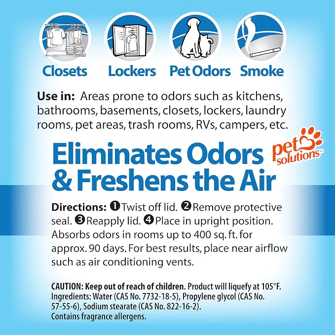 OdoBan Solid Odor Absorber Eliminator for Home and Small Spaces, Fresh Linen Scent, 14 Ounces Each, 9-Pack