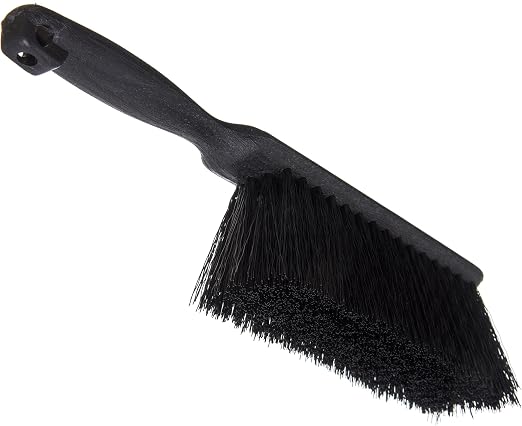 Sparta Counter and Bench Brush, Polypropylene Bristles, 8 Inch, Black | Flo-Pac, Polypropylene Block, Fine Dust and Sawdust, Smooth Surfaces, 13-Inch Overall Length, BPA Free