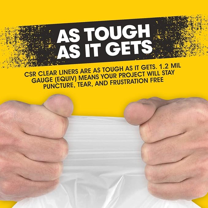 Aluf Plastics 20-30 Gal Clear Trash Bags, 1.2 MIL (EQ.), 30" x 36" (250 Pk)