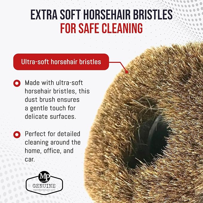 MP Maresh Products Dust Brush Attachment - Soft Bristle Cleaning Brush | Compatible with 1 1/4" Shop Vac, Eureka, Hoover, Central Vacuum System, Ceiling Fan Cleaner Duster, Household Vacuum Cleaners