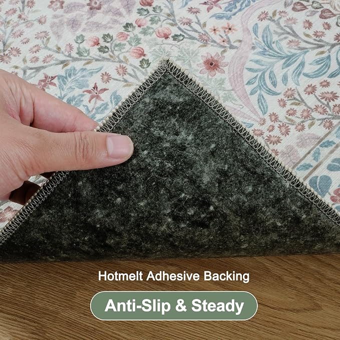 Anidaroel 36"x48" Green Floral Office Chair Mat for Hardwood Floor, Office Rugs for Rolling Chair, Computer Gaming Chair Mat, Under Desk Chair Floor Mat Large Protector Carpet for Office Chair