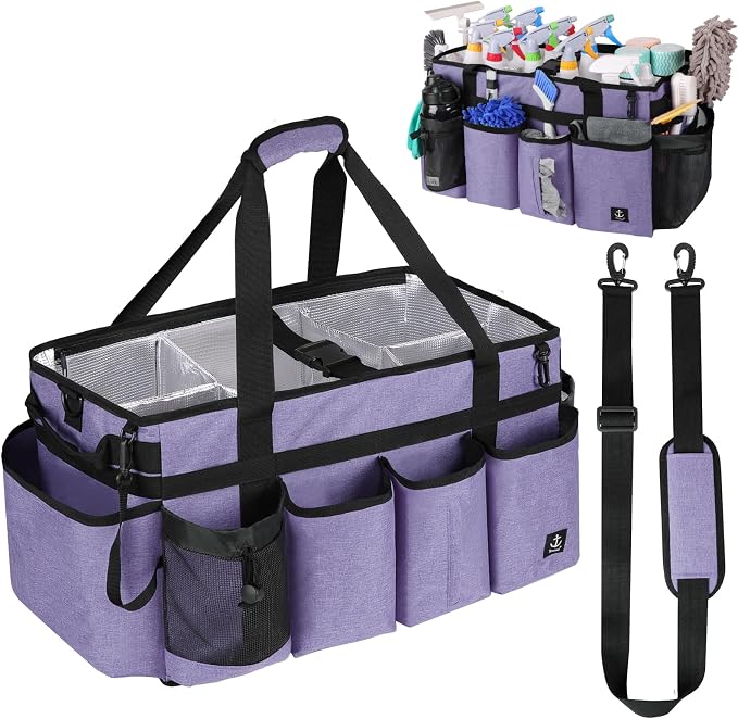 Extra large Cleaning Caddy Bag Built-in hard plastic Aluminum foil lining | Extra large Cleaning Caddy Bag Built-in hard plastic Aluminum foil lining