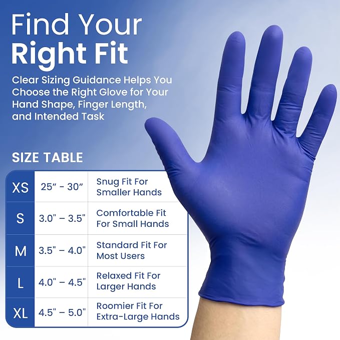 ProCure [200 Count] Disposable Nitrile Gloves - Latex Free, Powder Free Medical Exam Gloves