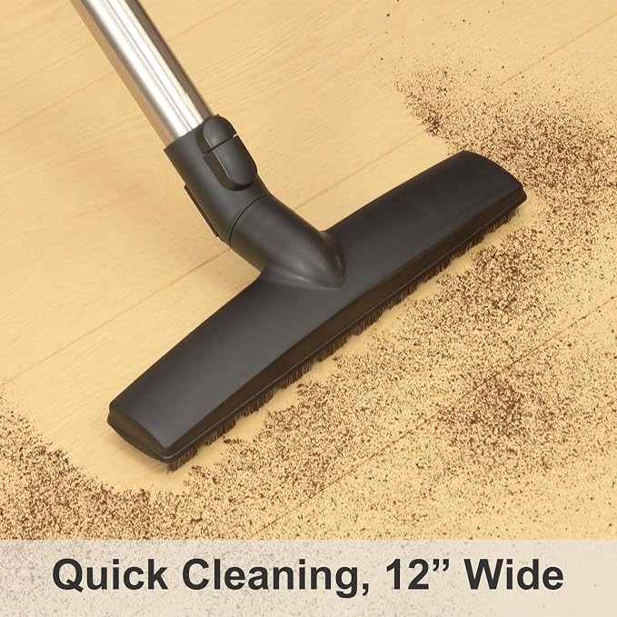 Horsehair Bristles Floor Brush Compatible with Miele C1 C2 C3 CX1 S1 L1 M1 Vacuum Cleaners, 12" Hardwood Floorhead Vacuum Attachment with Soft Wheels for Hard Floor Cleaning