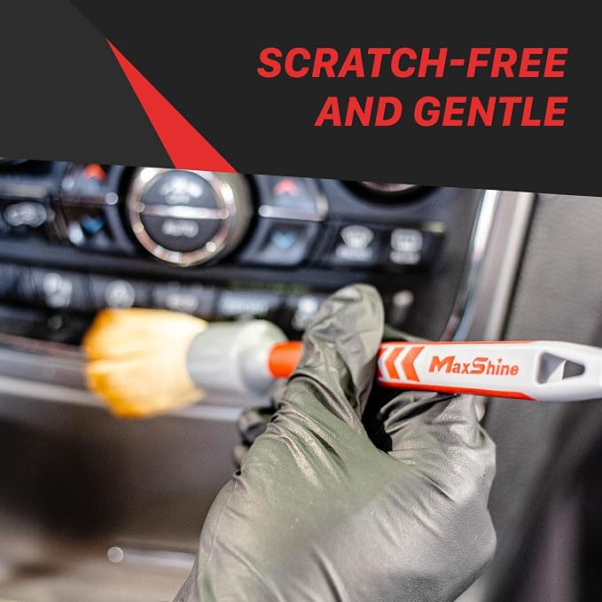 Maxshine Small #10 Universal Ultra Soft Detailing Brush – Professional Brush for Interior, Exterior, Leather Seats, Engine Bay & Wheels – Premium Car Care Detailing Tool