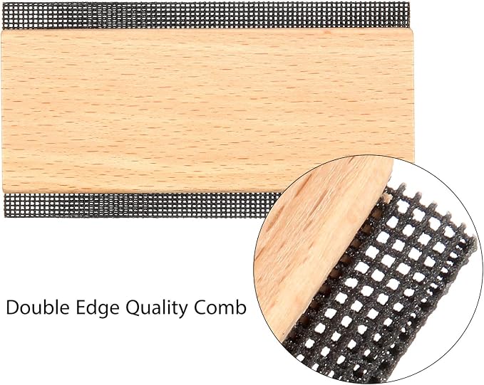 Boao 2 Pcs Wooden Sweater Comb Remove Pilling Double Edge Fabric Shaver | Remove Pills and Fuzz from Clothing, Pill Remover for Scarves Wool Coats Pant Legs Knits Woolens Blankets