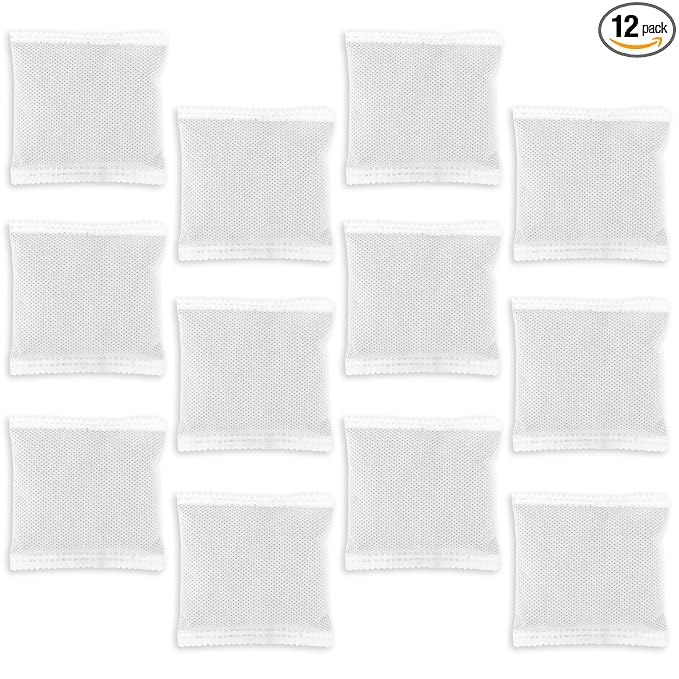 12pcs Carbon Filter Refills for Playtex Diaper Genie, Activated Charcoal Deodorizer Odor Absorber Replacement for Diaper Pail Closet Shoe Cabinet & Trash Can (20g)