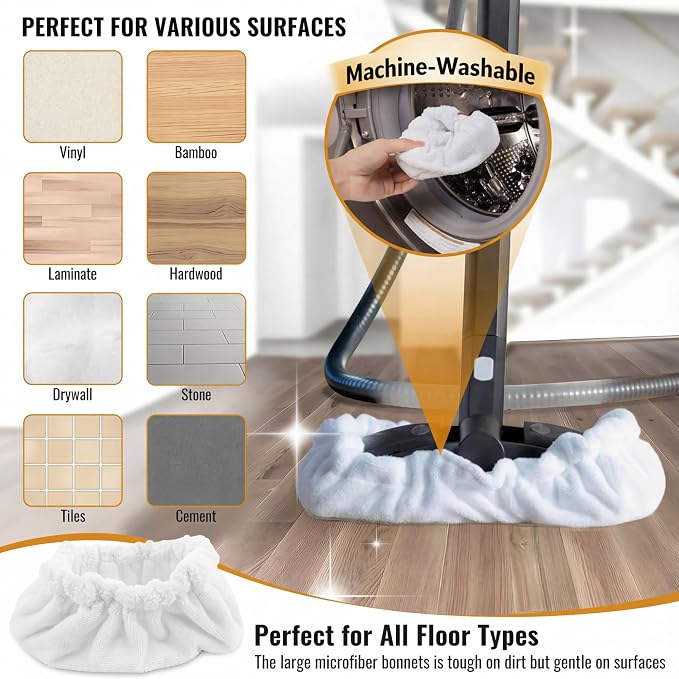 Steam Cleaning Pack Compatible with Dupray Steam Cleaners, 18 Pcs Clean Accessory Kit: Include Everything Needed for deep Cleaning on Multiple Surfaces,No-Steam Cleaner Attachments Included