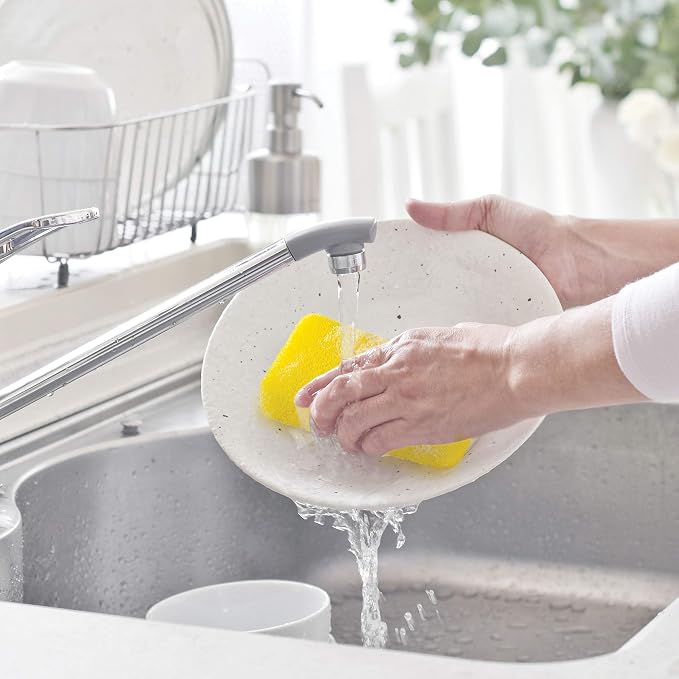 Handy Gourmet Silicone Sponges (Set of 3 Colors) Kitchen and Dish Scrubber, Fragrance, Mildew, Odor Free, Multi (JB8489S3)