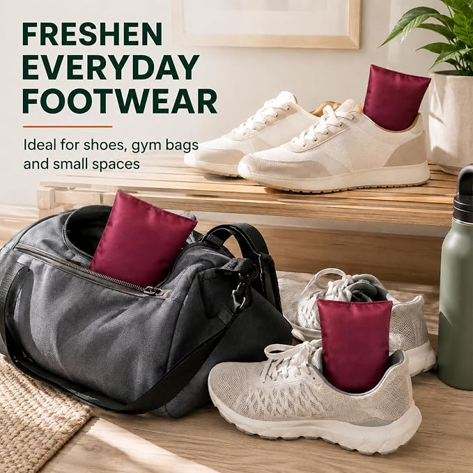Aroma Armour Shoe Freshener, Activated Charcoal Odor Absorber Bags for Shoes, Closets, Cars & Basements, Bamboo Charcoal Freshening Bags for Home，Lavender