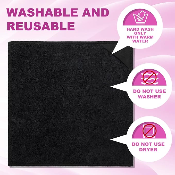 Tudomro 30 Pcs Magnetic Microfiber Cleaning Cloth, Black, Gray | 10'' x 10'', Dry Erasers Bulk, Whiteboards Dry Erase Cloth, Cleaner Reusable, Home, Office,