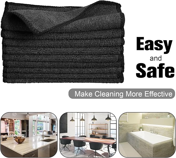 30 Pcs Dry Erase Cloth,6 X 6 Inch,Black | Cleaning Rags Reasonable Whiteboard Cloth Kitchen Towels Microfiber Towels Cars Wash
