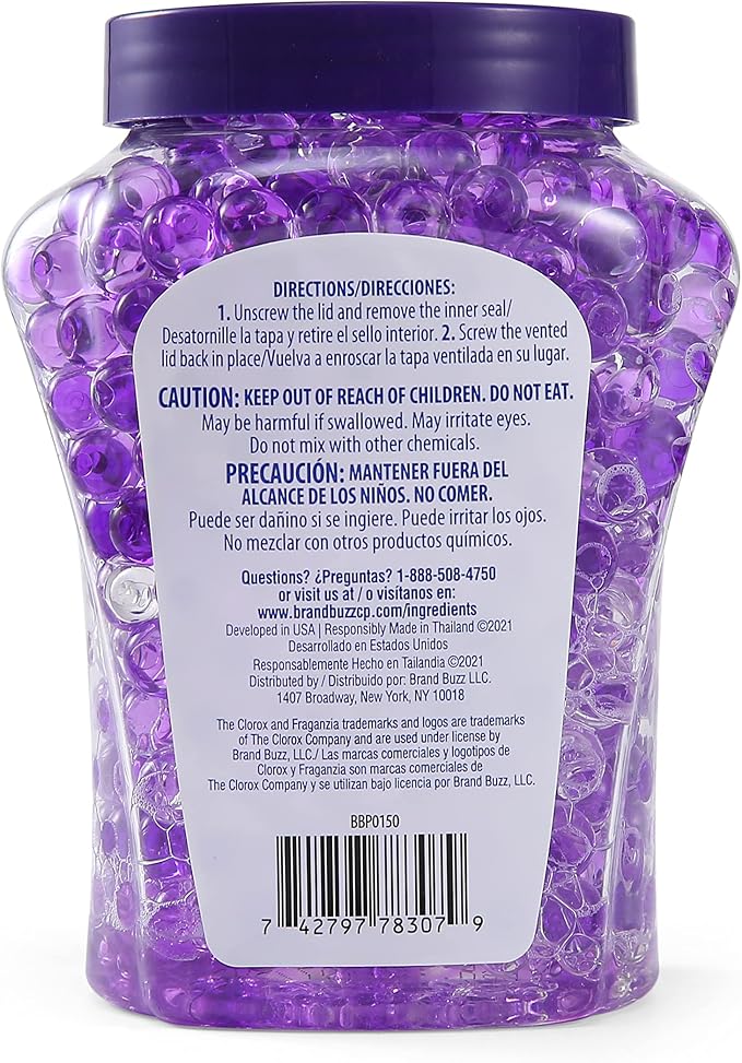 Clorox Fraganzia Air Freshener Twin Pack, Lavender Eucalyptus, 24 Fl Oz | Gel bead formula, long-lasting scent, no spray or mess, home car and office use