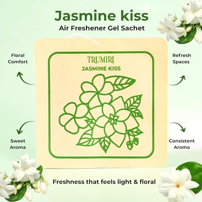 Jasmine Kiss - Room Deodorizer Gel Odor Eliminator For Home - Bathroom Air Freshener Odor Absorber - Closet Deodorizer - Long Lasting Non Plug In Strong Scent For Kitchen Trash Basement Rv Smell