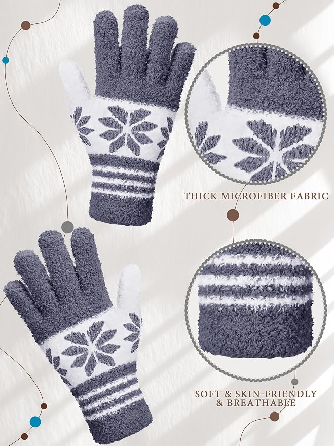Patelai 3 Pairs Microfiber Dusting Gloves for Plants Leaf, Large | Gray, Dark Blue, Khaki, White,Plant Cleaning Gloves, Reusable Washable Gloves,House Furniture Blinds Dusting