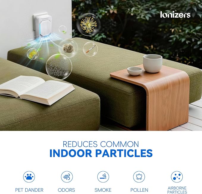 Cat Litter Deodorizer, Pet Odor Eliminator for Home, Air Purifier 2 Pack | Plug In Negative Ion Air Fresheners for Home, Quiet Filterless Litter Box Deodorizer & Cat Odor Eliminator for Home & Bedroom