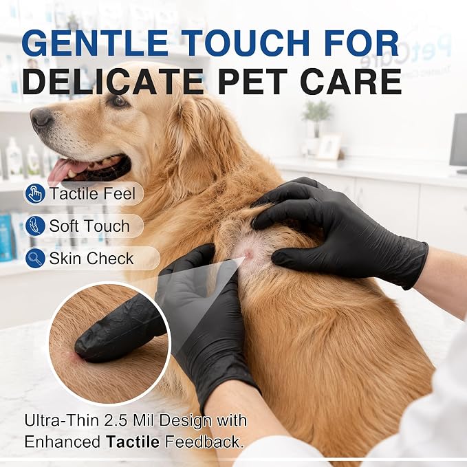 Schneider Black Nitrile Gloves, Gloves Disposable Latex Free, Powder Free | 2.5-Mil, Medical Exam Glove, Food Safe Gloves, Cooking Gloves, Cleaning Gloves