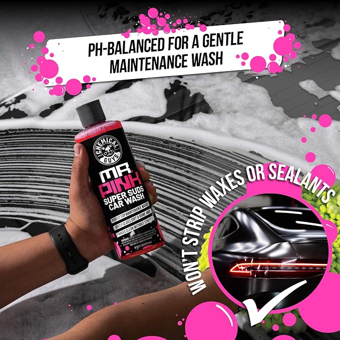Chemical Guys 17-Piece Car Detailing Kit, Interior & Wheel Cleaner & Wash | Car wash soap, wheel cleaner, bucket, and brushes, 17 piece wash kit, complete DIY car wash and detail kit