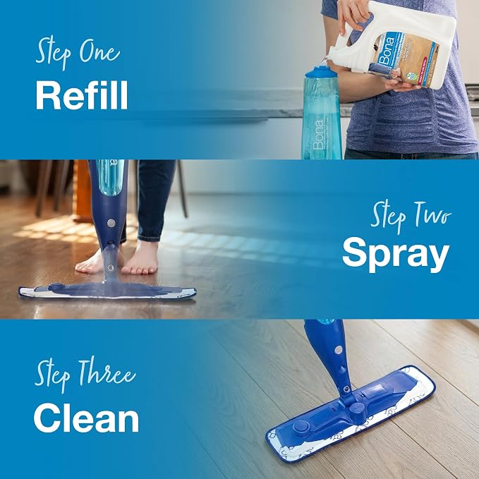 Bona PowerPlus Hardwood Floor Deep Cleaner Refill - 128 fl oz - Refill for Bona Spray Mops and Spray Bottles - Residue-Free Floor Cleaning Solution for Wood Floors | Refill for Bona Spray Mops and Spray Bottles - Residue-Free Floor Cleaning Solution fo...
