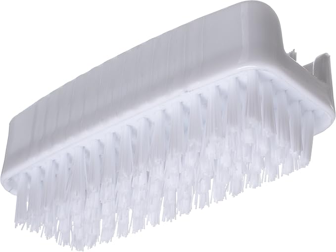 SPARTA 3623900 Plastic Hand Brush, Nail Brush With Polypropylene Bristles For Kitchens, Homes, Restaurants, 3.5 Inches, White, Dual Sided