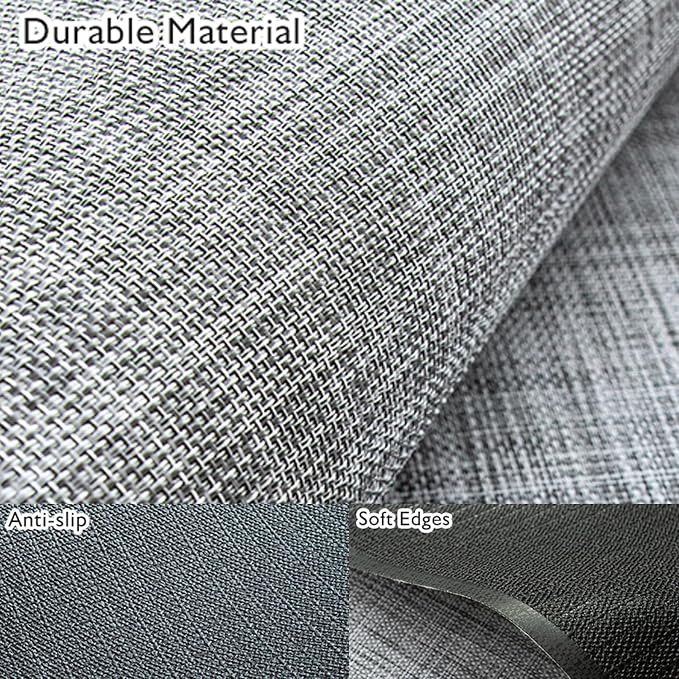 Sycoodeal Office Chair Mat for Hardwood & Tile Floor,Computer Gaming Chair Mat for Rolling Chairs Non-Curve, Anti-Slip, Heavy Duty Floor Protector for Home Office,Grey (48" x 55")