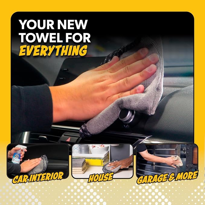Chemical Guys, AllSwipe Multi-Use Microfiber Towels, Gray, 14 x 12, 9 Pack | Versatile microfiber towels for washing, drying, glass and interiors, soft and scratch-free, nine per pack
